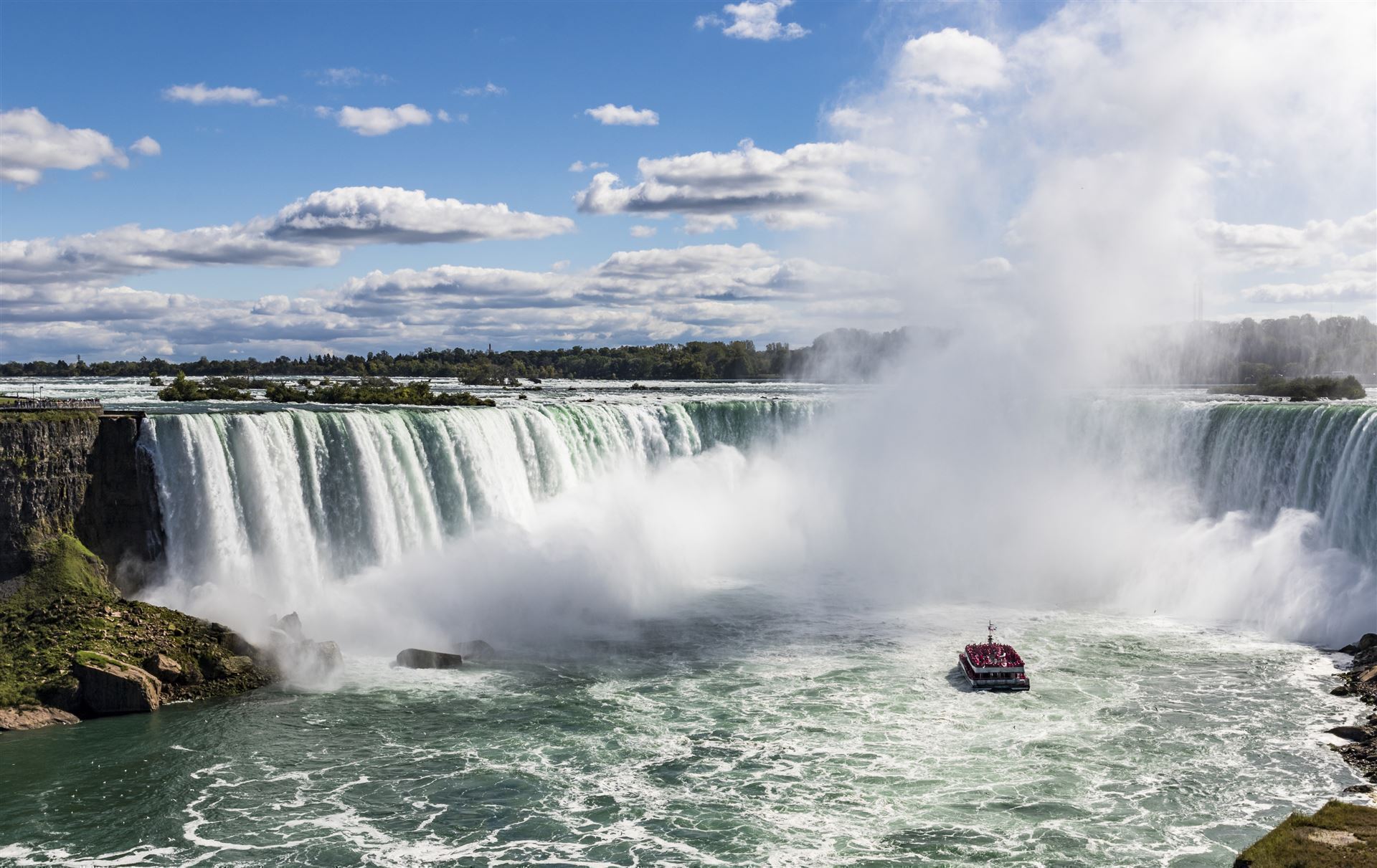 Ausflugsboot an den Niagara Fällen