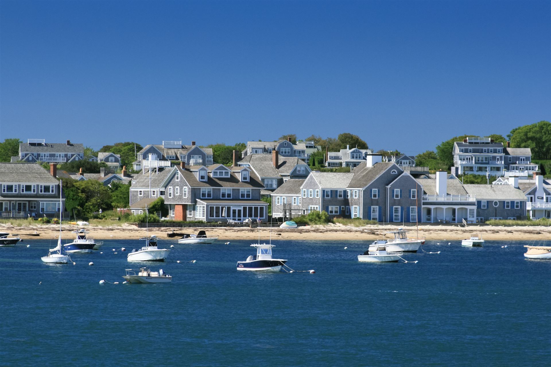 Boote vor der Insel Nantucket
