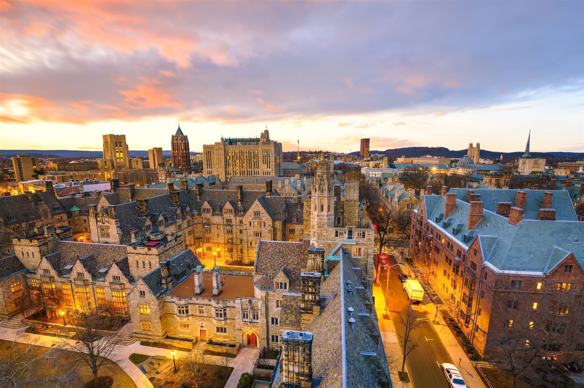 Blick auf den Campus der Yale Universität