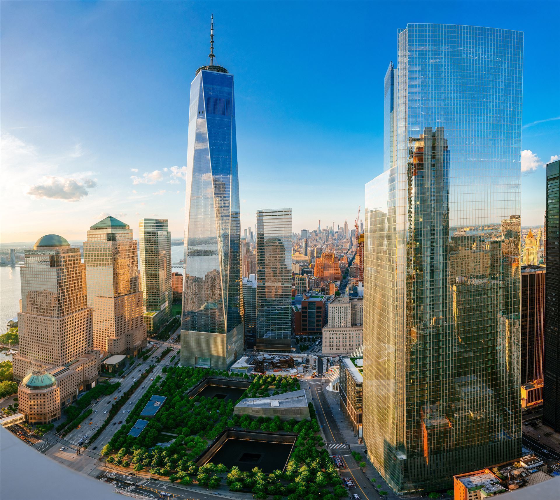 Blick auf Ground Zero & One World Trade Center