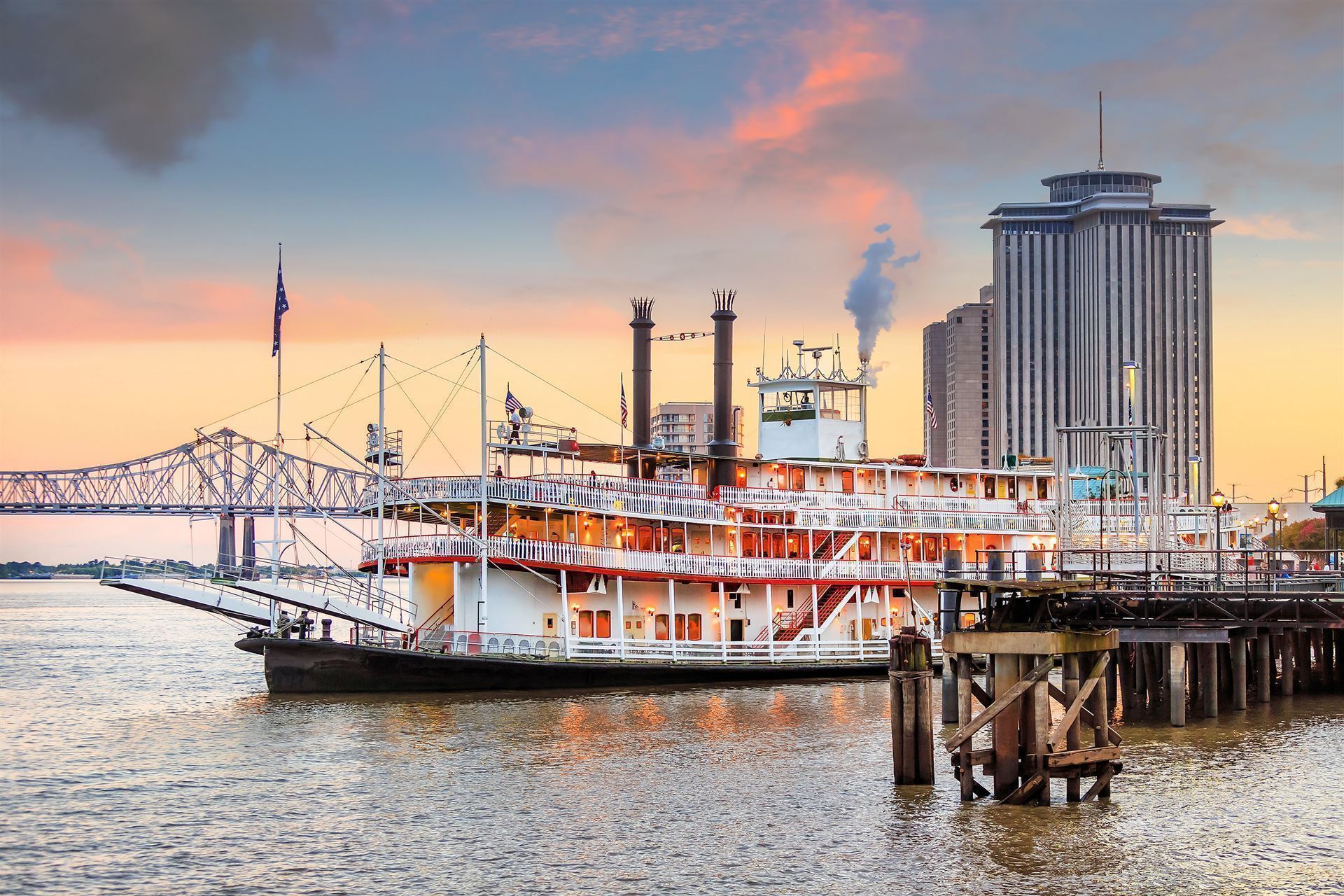 Mississippi River mit Dampfer