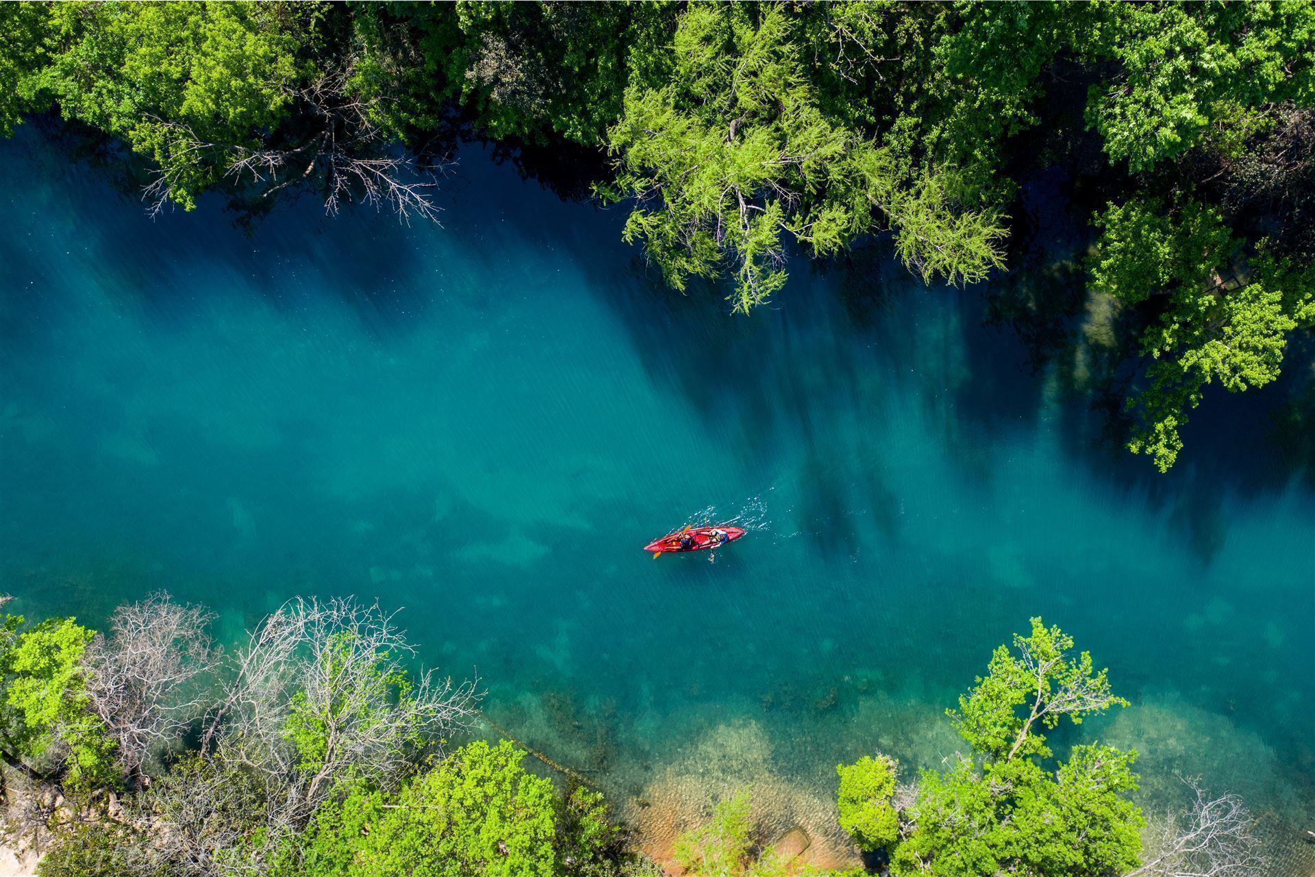 Luftaufnahme vom Barton Creek
