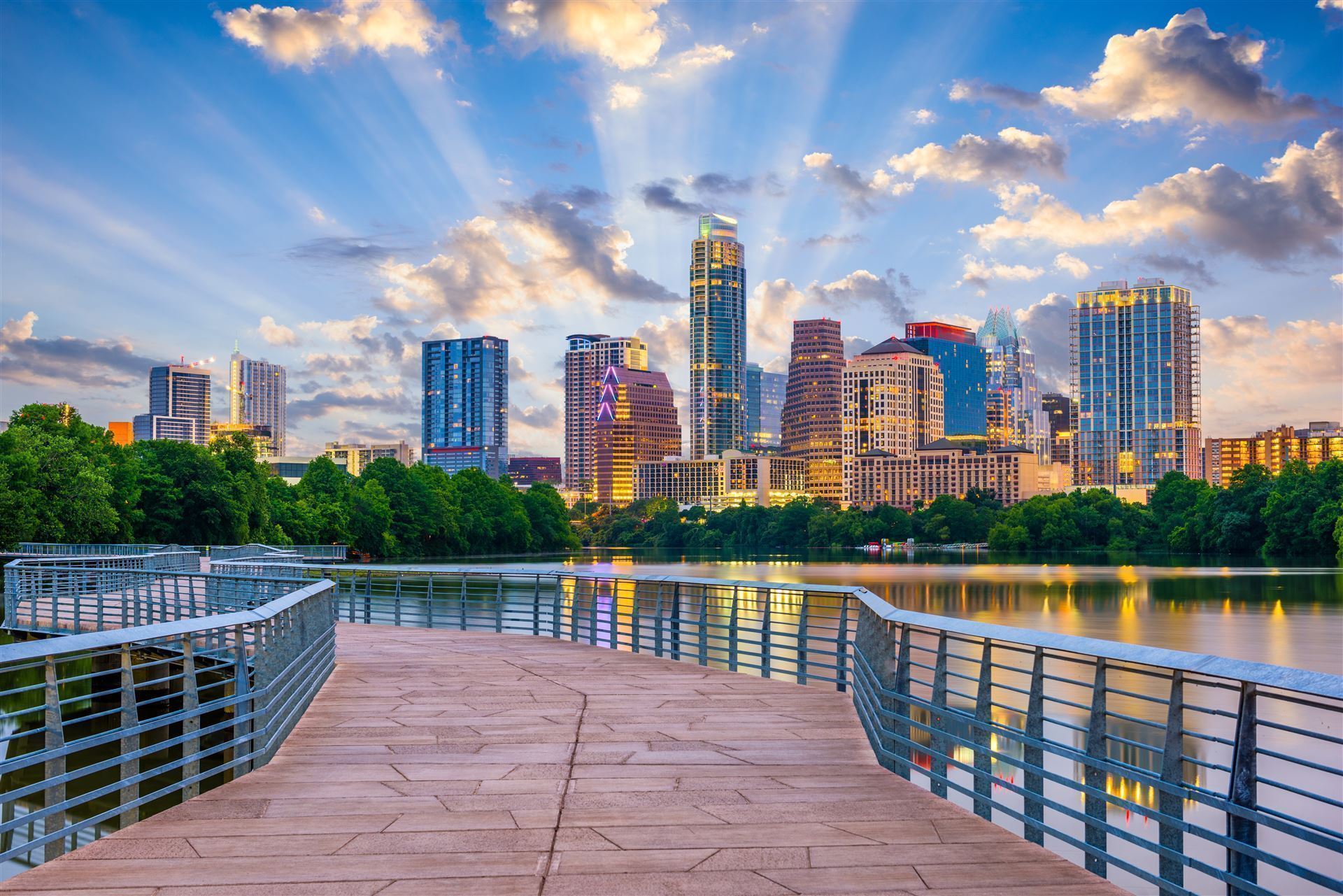 Blick auf die Skyline von Austin