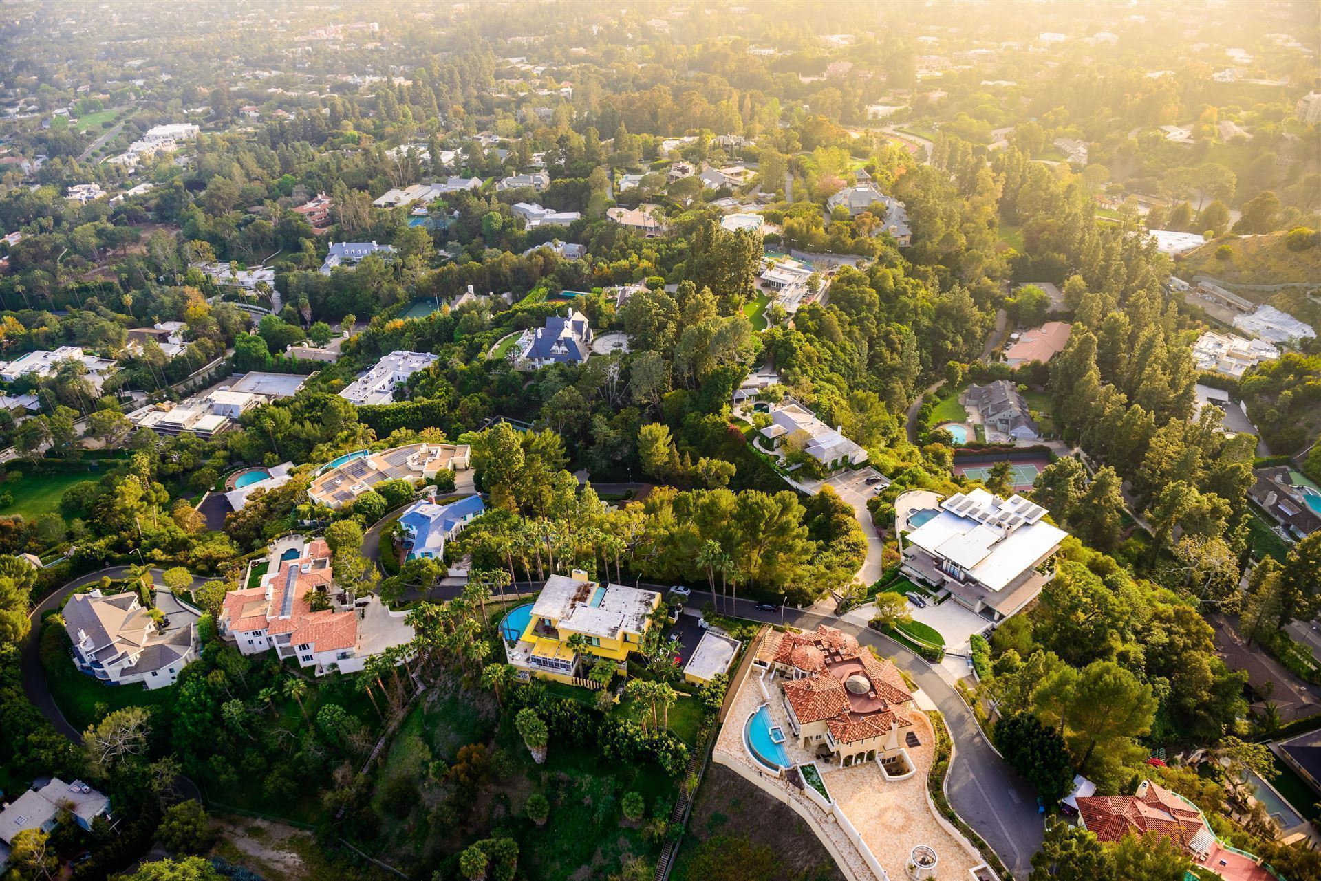 Luftaufnahme von Beverly Hills