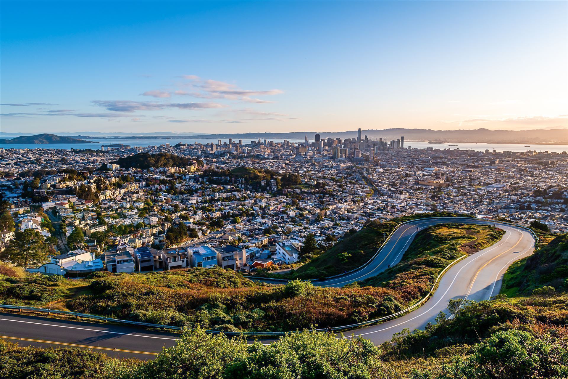 Blick auf San Francisco von Twin Peaks