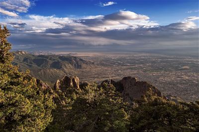 Blick auf Albuquerque vom Sandia Crest