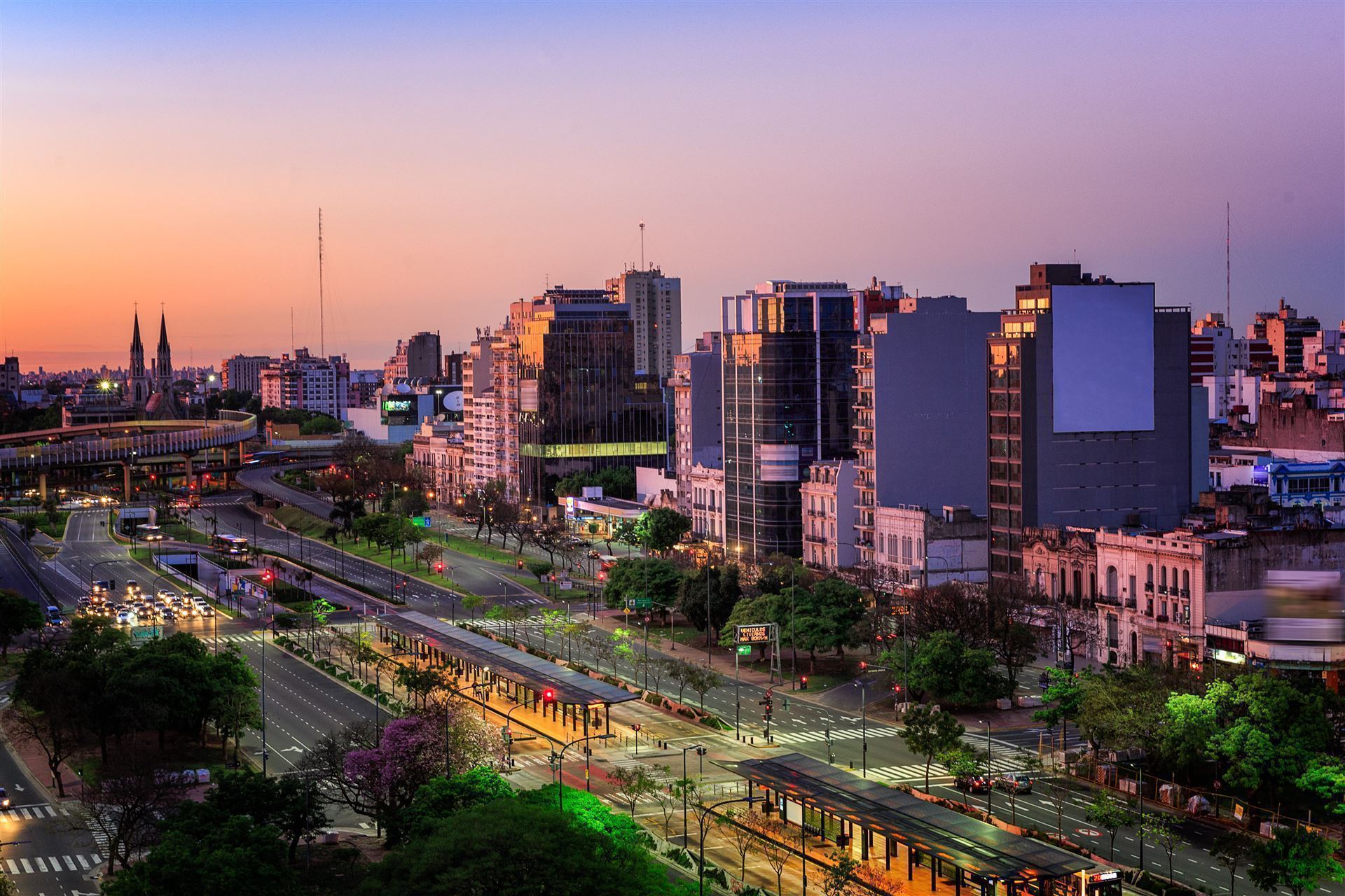 9the of July Avenue in Buenos Aires