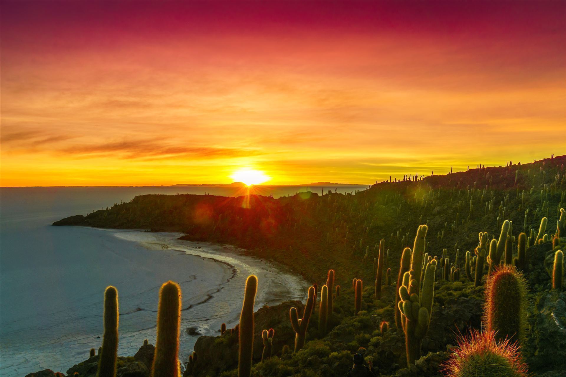 Incahuasi mit Kakteen im Sonnenuntergang