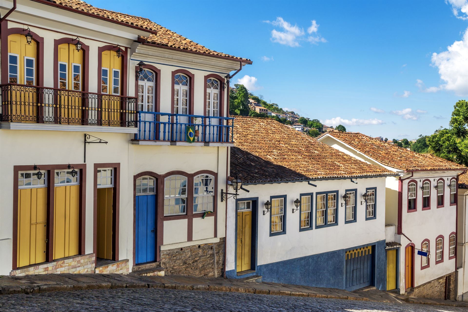 Ouro Preto mit bunten Häusern