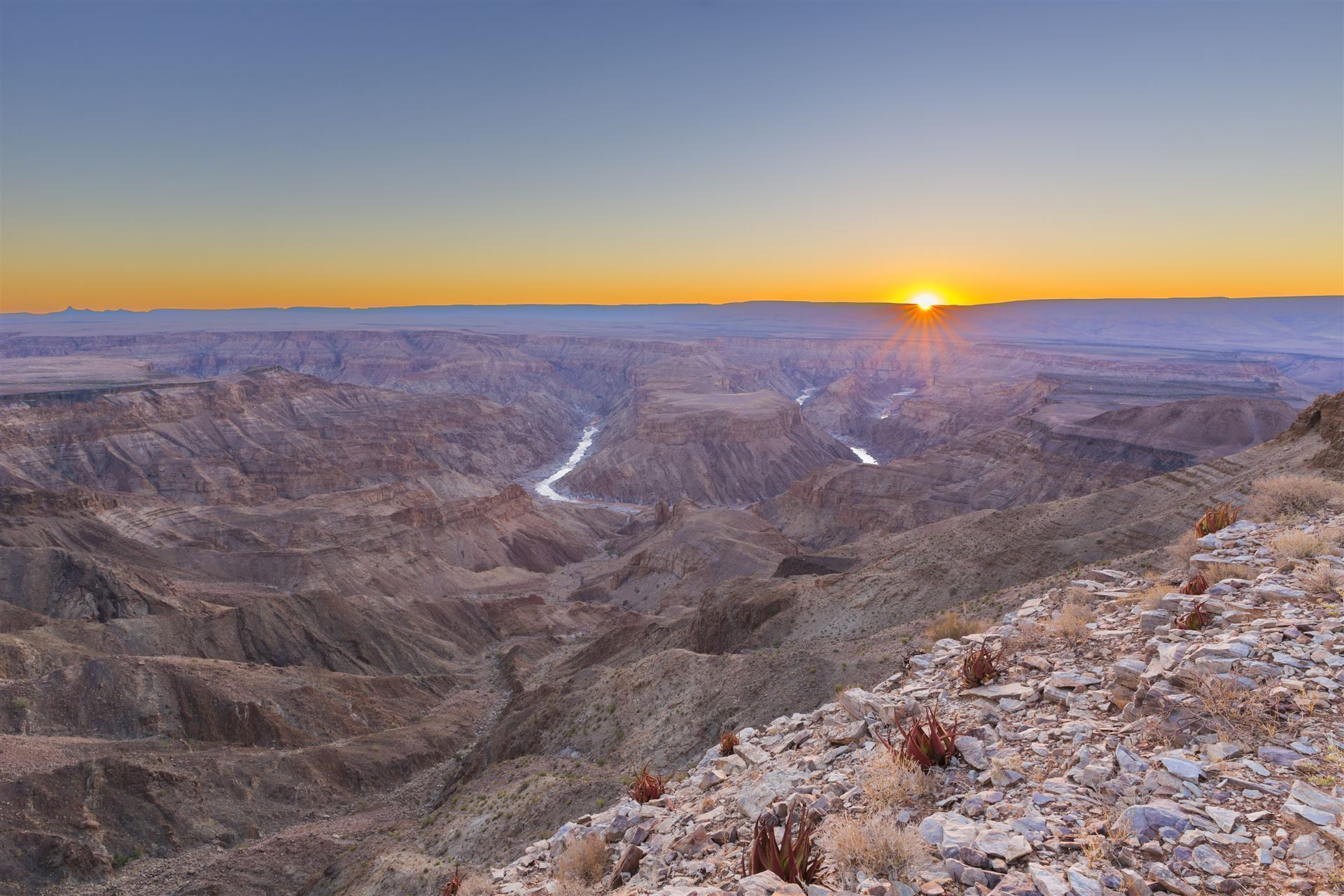 Fish River Canyon im Sonnenuntergang