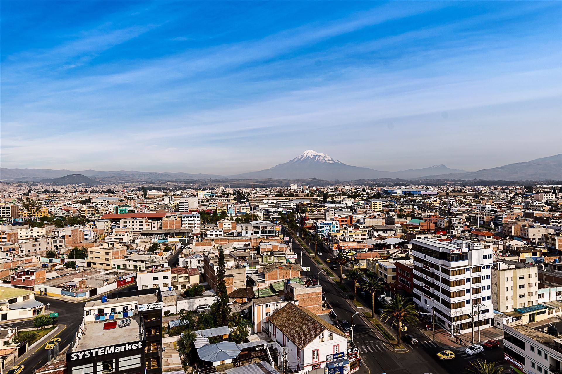 Blick auf die Stadt Riobamba