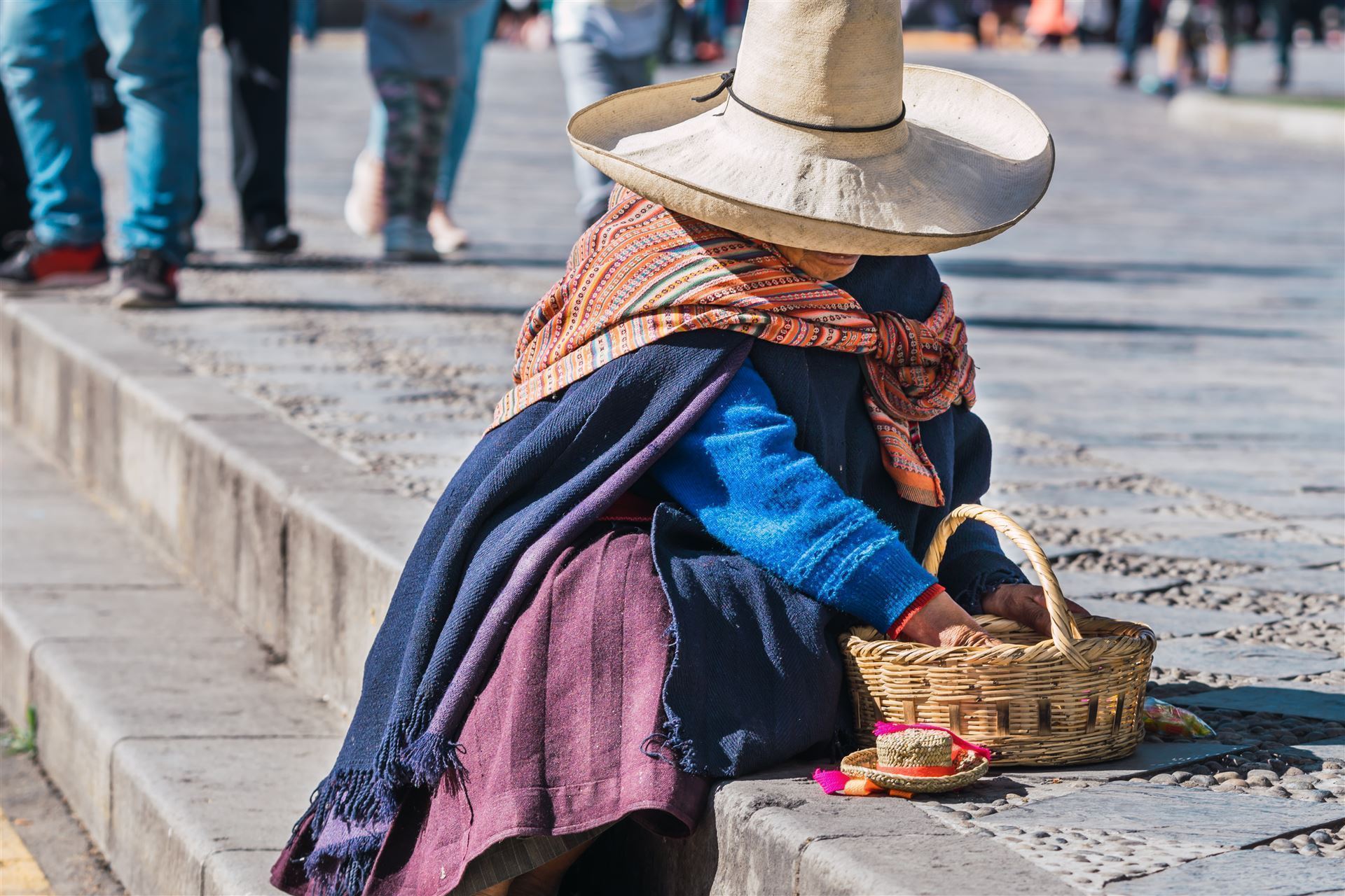 Verkäuferin in Cajamarca