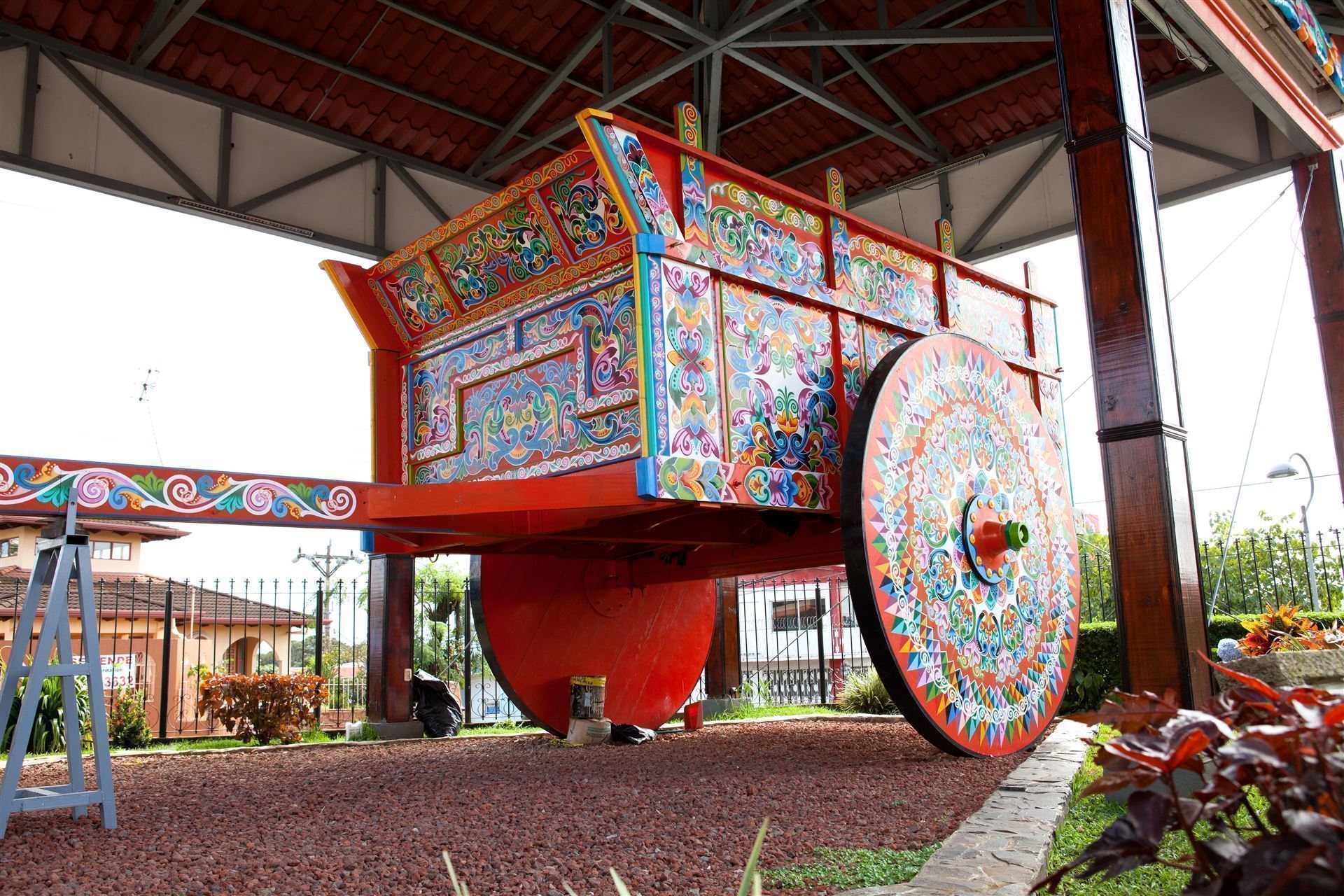 Traditionell bemalte Ochsenkarre, Sarchi, Costa Rica