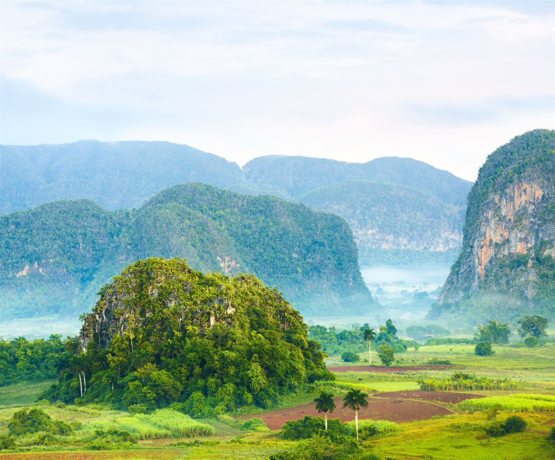 Nebel im Vinales Tal