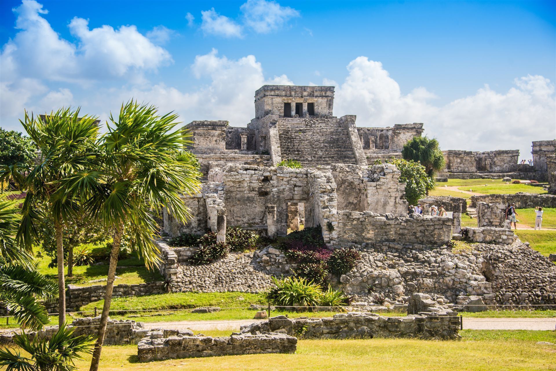 Mexiko Halbinsel Yucatan Tulum Maya Stätte El Castillo