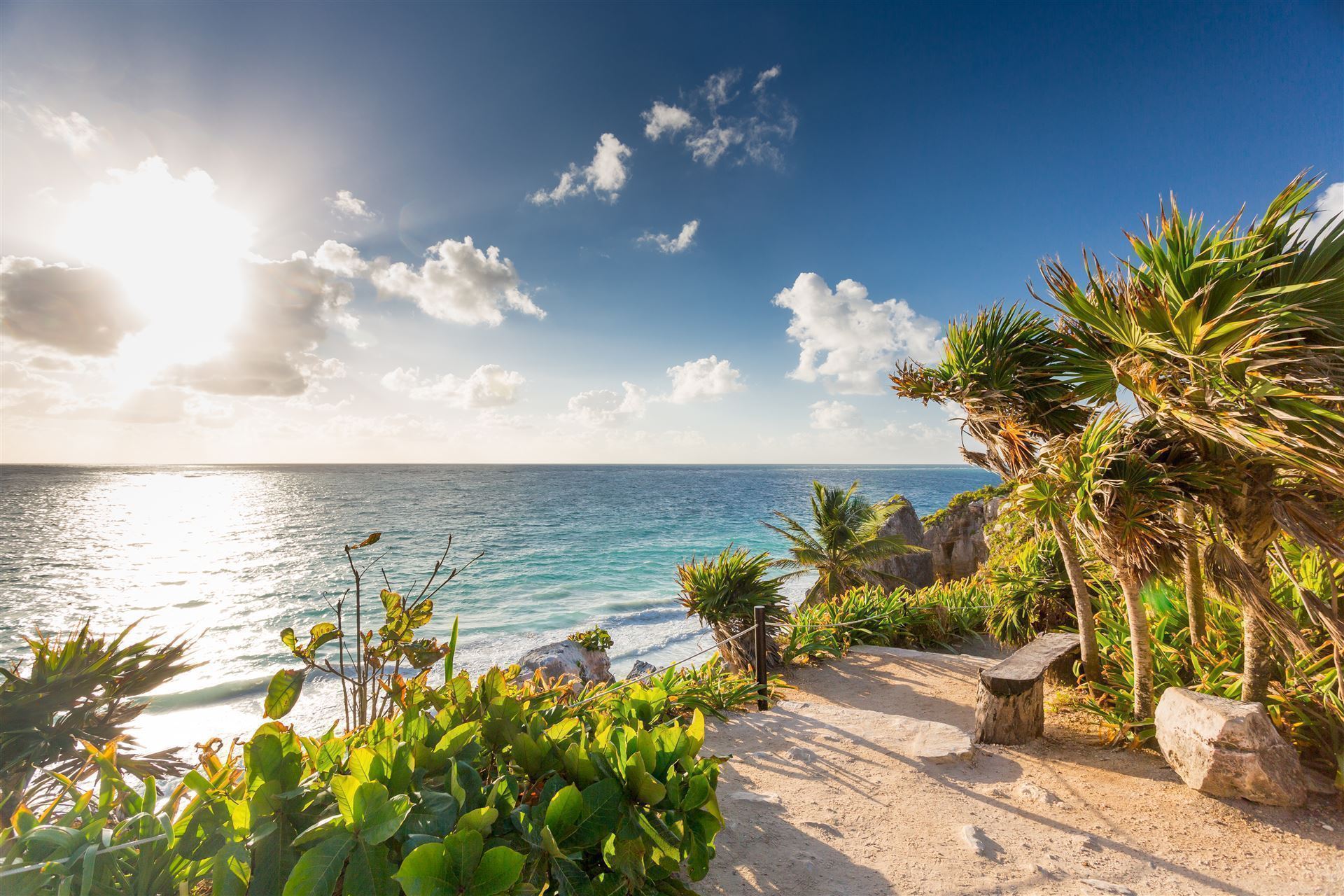 Mexiko Halbinsel Yucatan Strand Tulum 