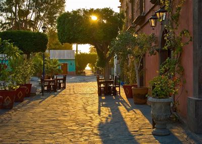Mexiko Strasse in Loreto Baja California