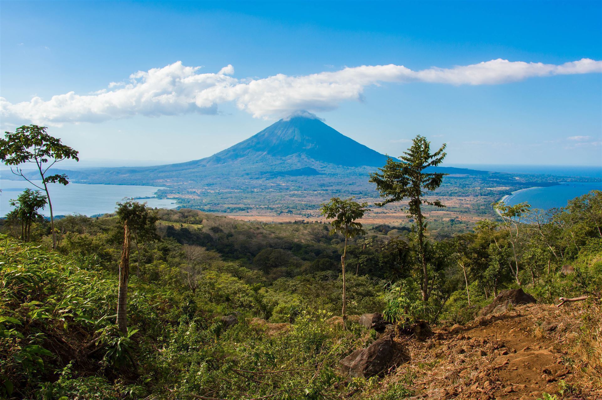 Blick auf den Vulkan Concepción