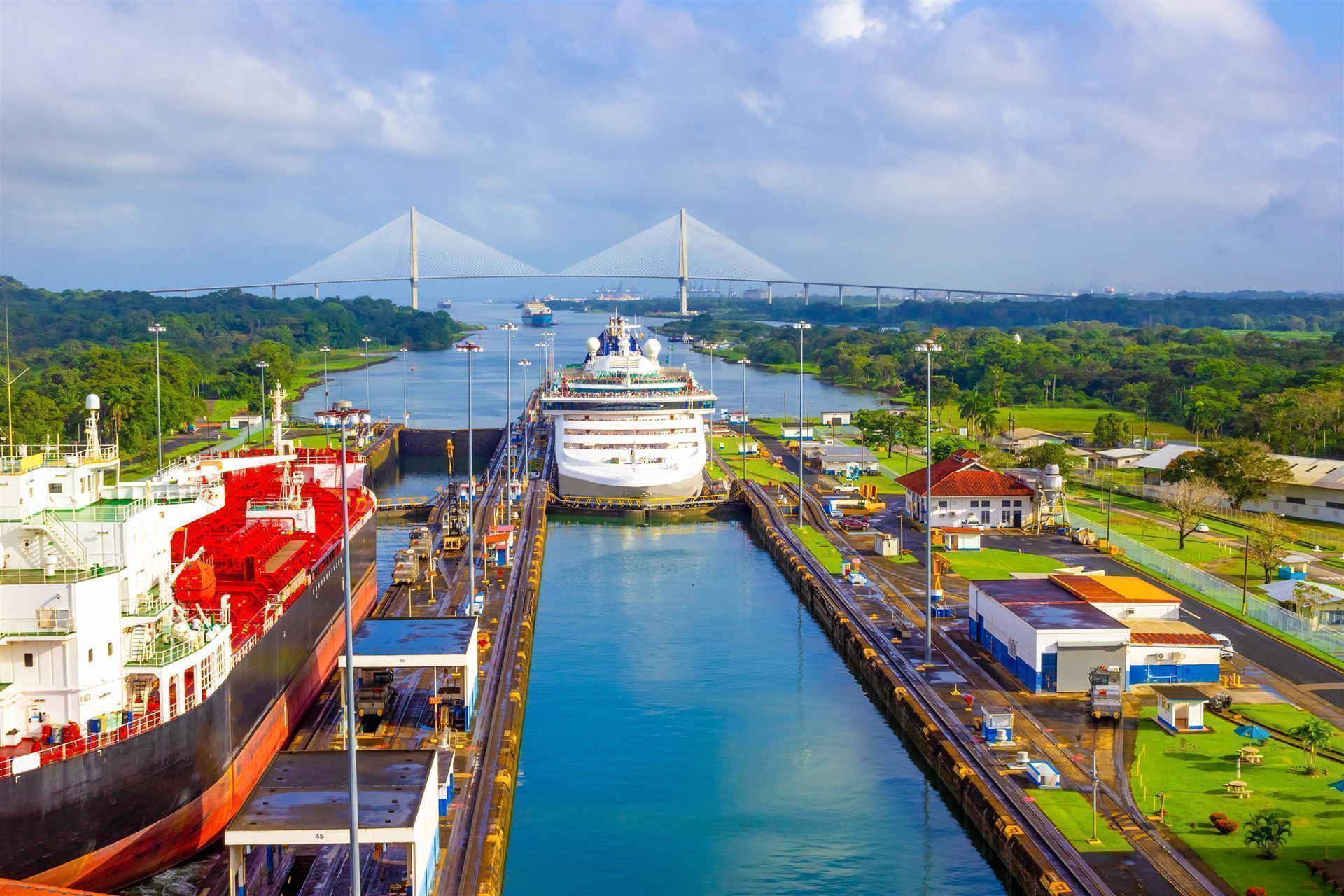 Blick auf den Panama Kanal