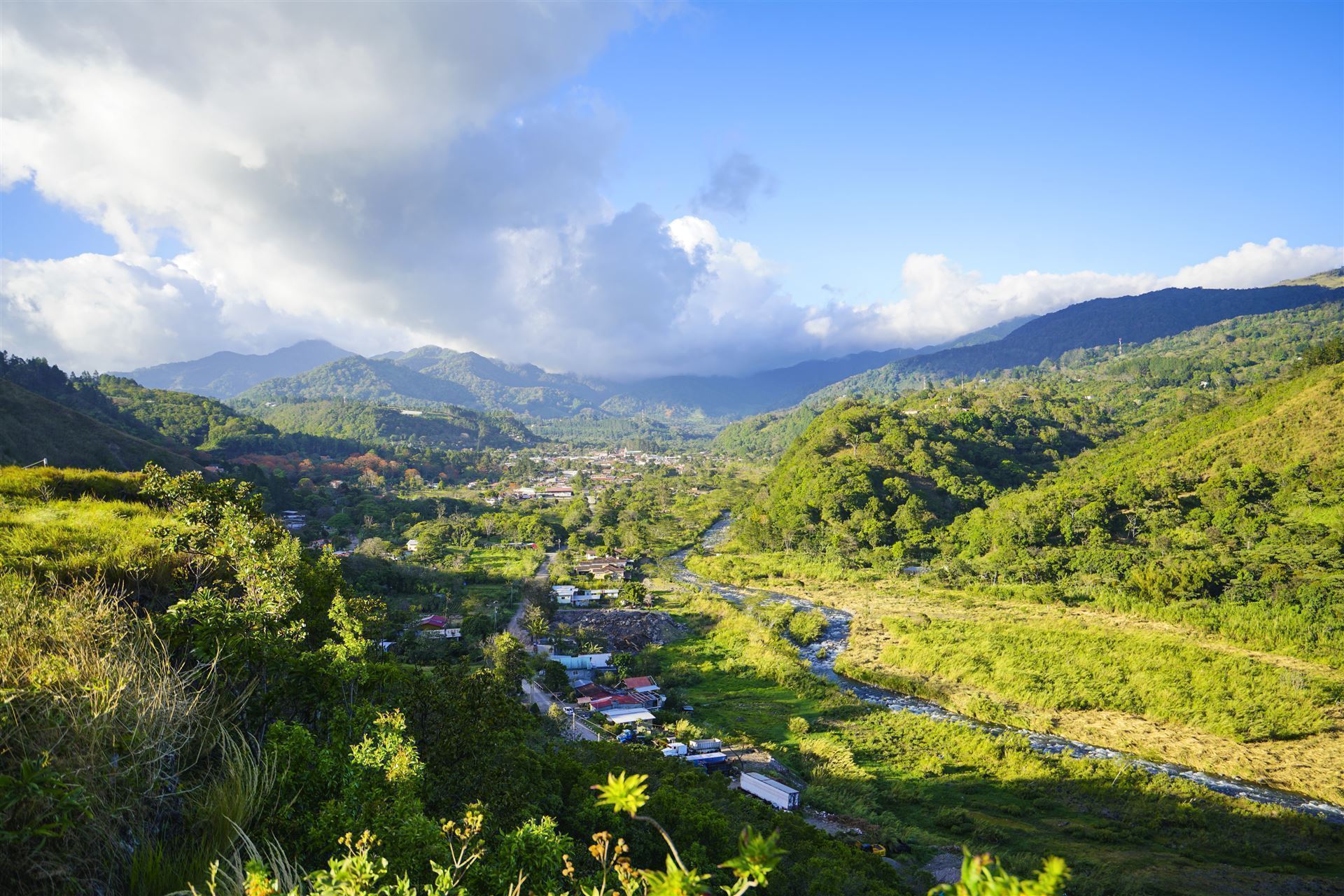 Blick auf die kleine Stadt Boquete, Panama