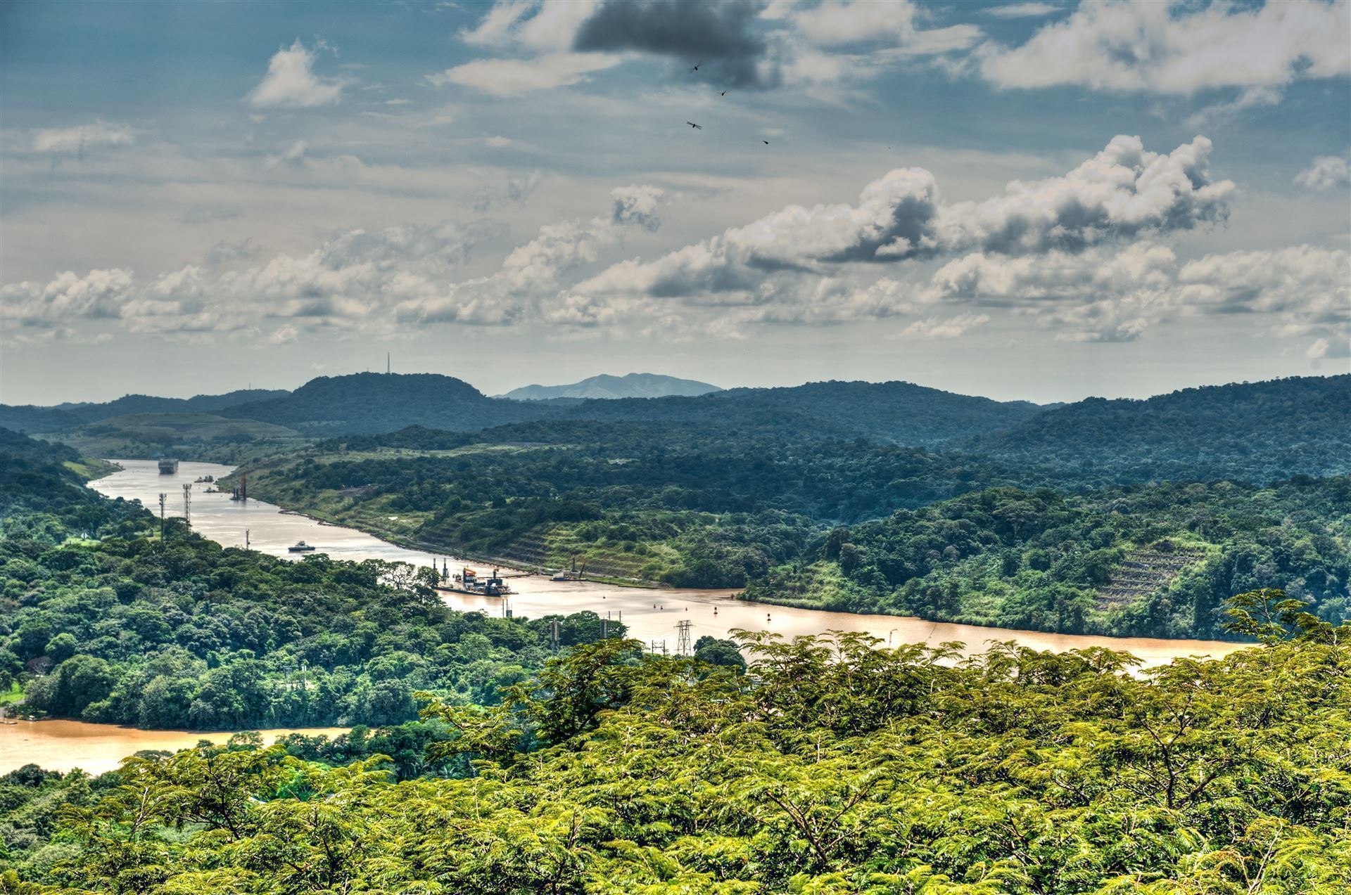 Der Panamakanal bei Gamboa, Panama