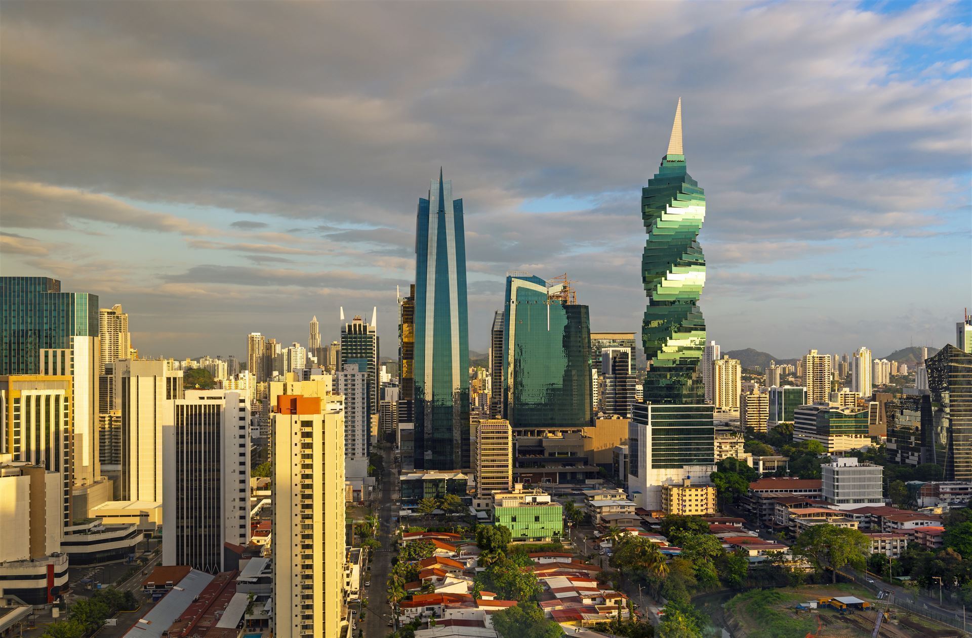 Panama bei Sonnenuntergang