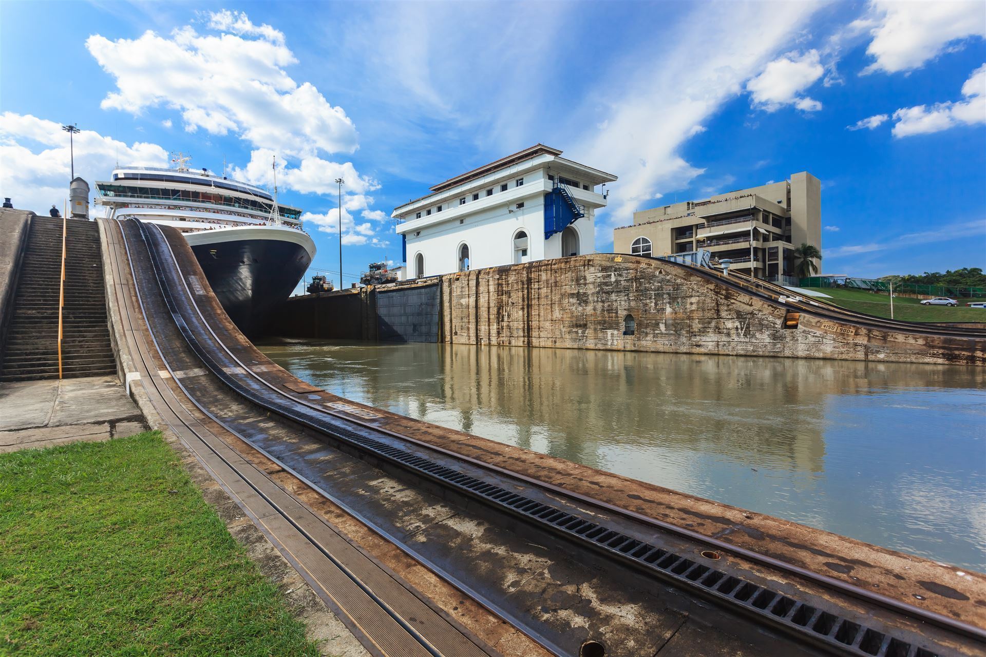 Schiff auf dem Panama Kanal, Panama