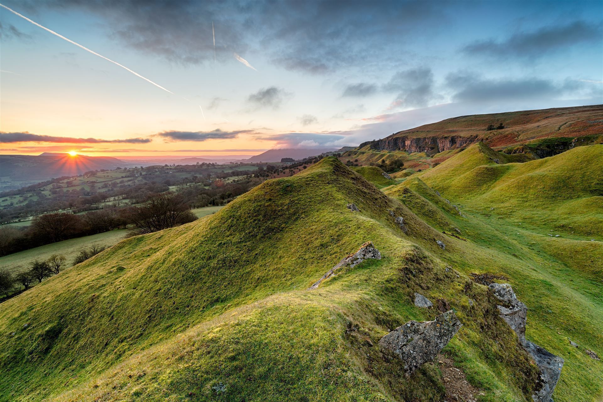 Sonnenaufgang im Brecon Beacon Nationalpark