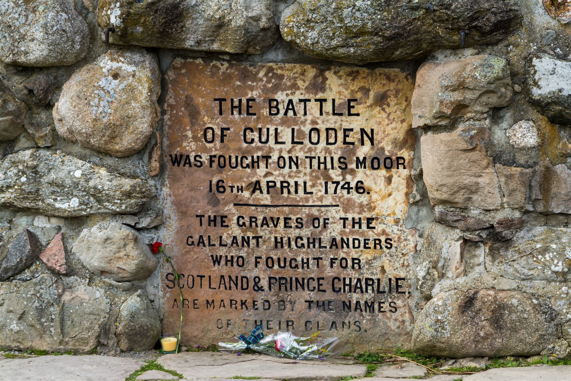 Gedenktafel im Culloden Moor