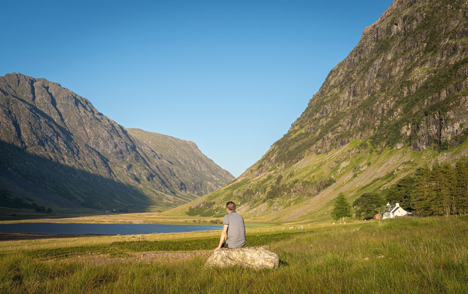 Glencoe Valley mit Loch Achtriochtan