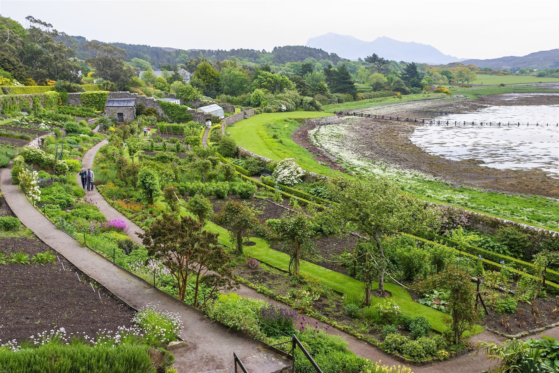 Blick auf den botanischen Garten