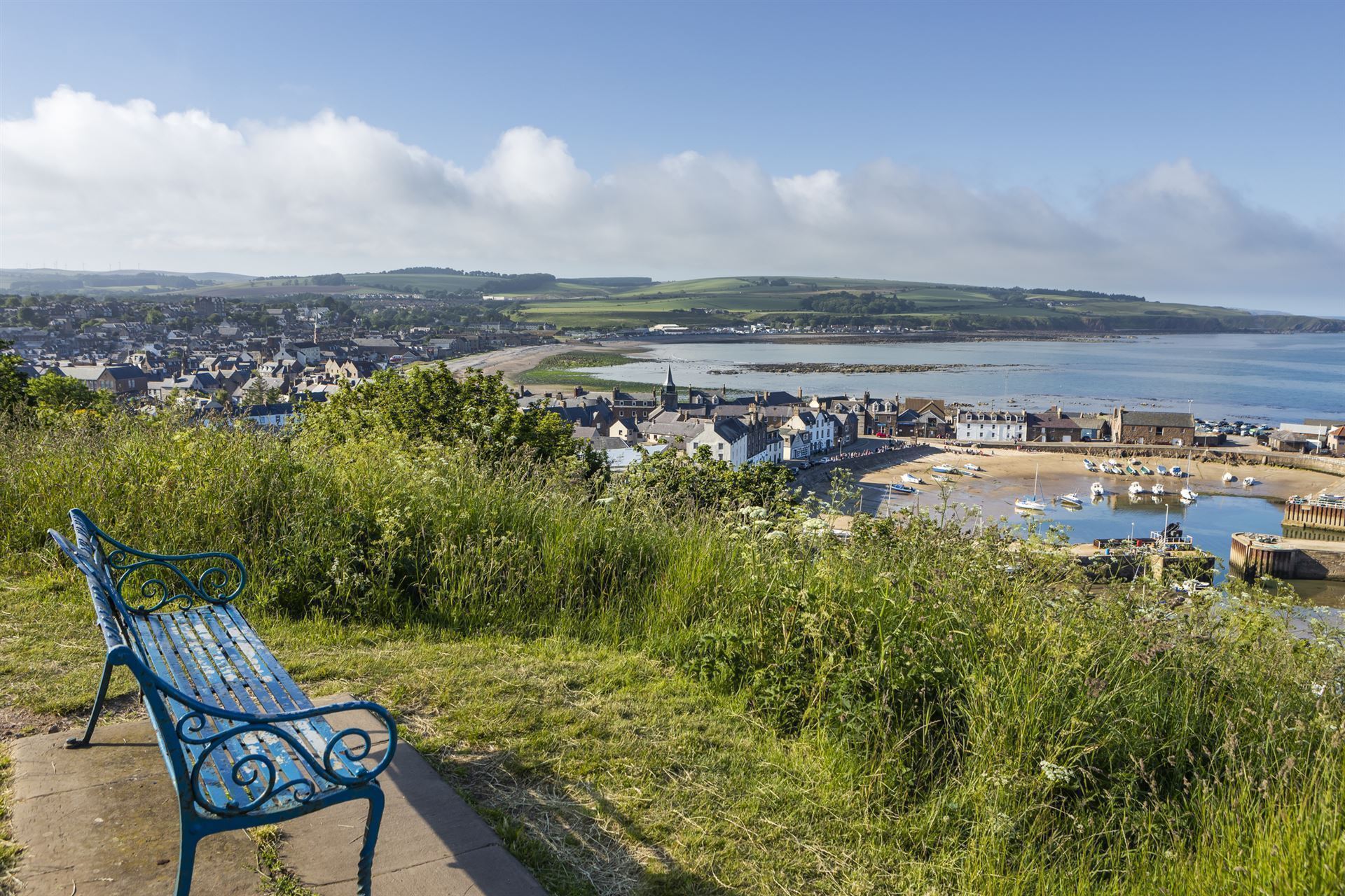 Blick auf den Hafen von Stonehaven