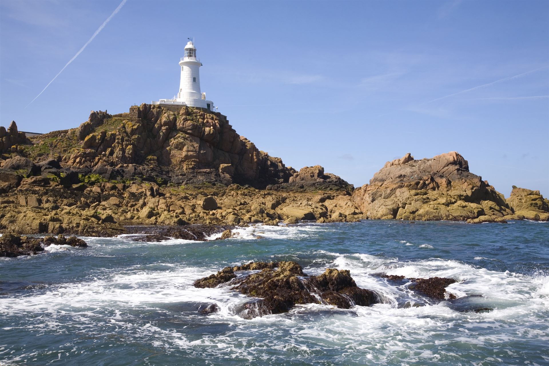 Corbiere Leuchtturm auf der Insel Jersey