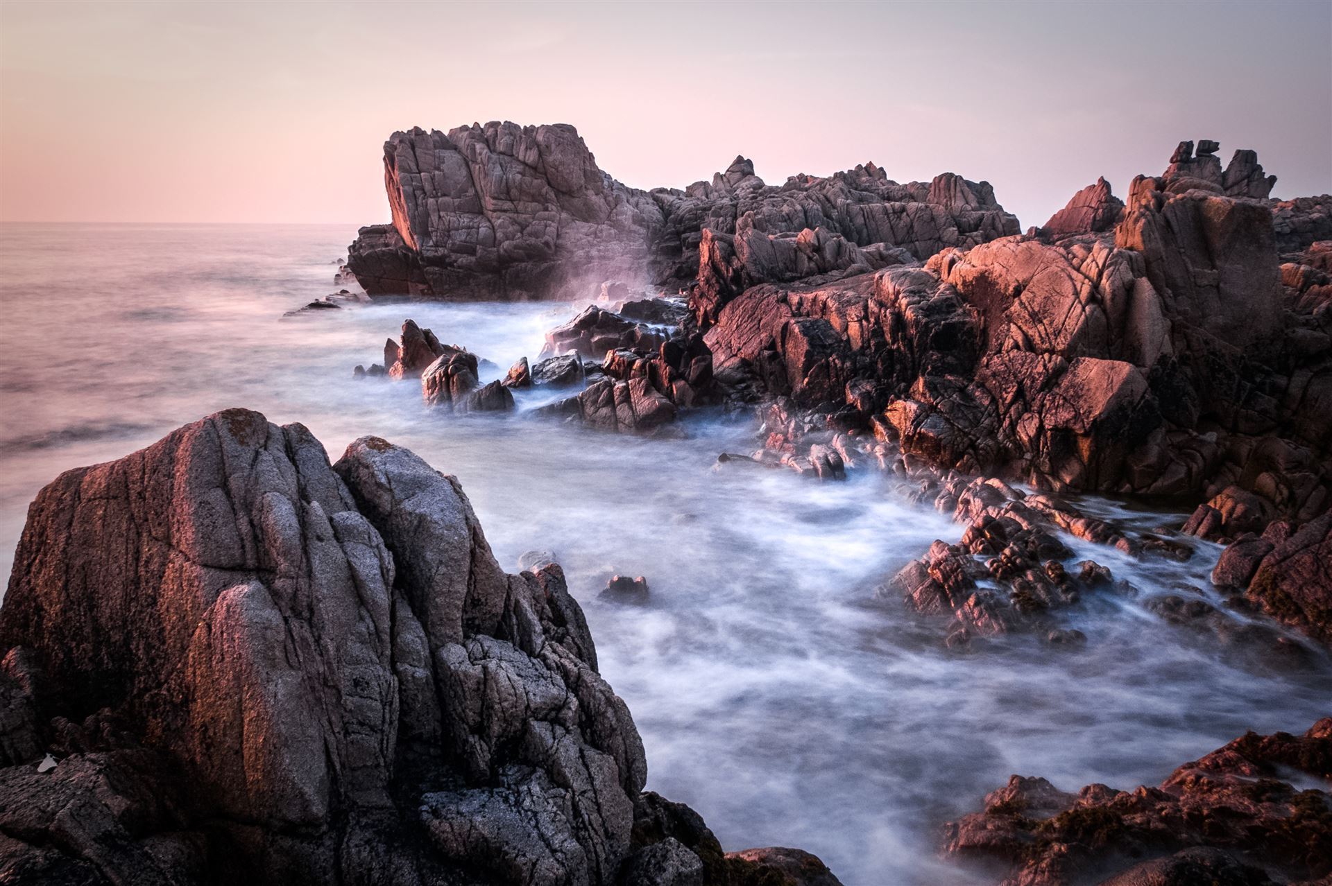 Sonnenuntergang an den Grandes Rocques
