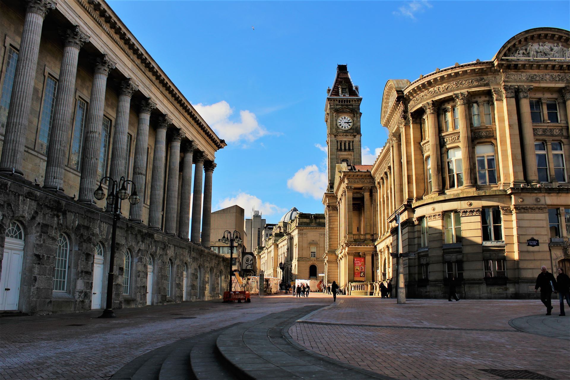 Chamberlain Square mit Rathaus & Kunstmuseum
