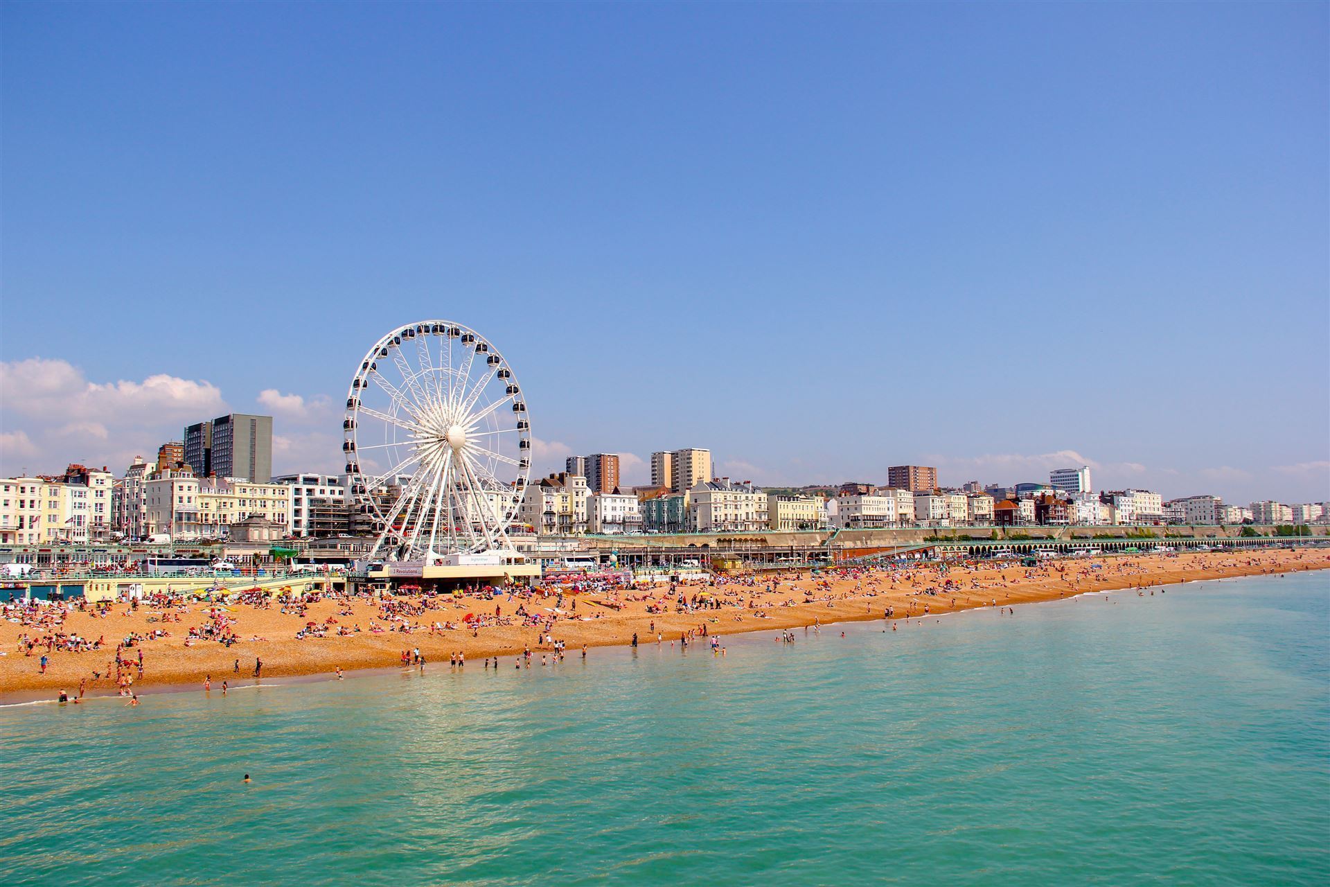 Blick auf den Strand von Brighton