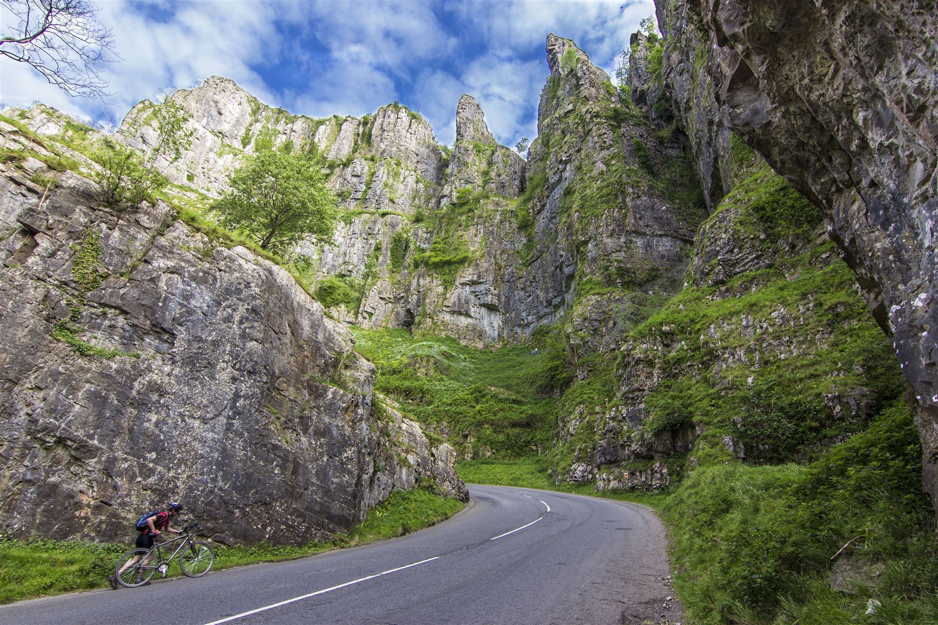 Straße durch den Cheddar Gorge