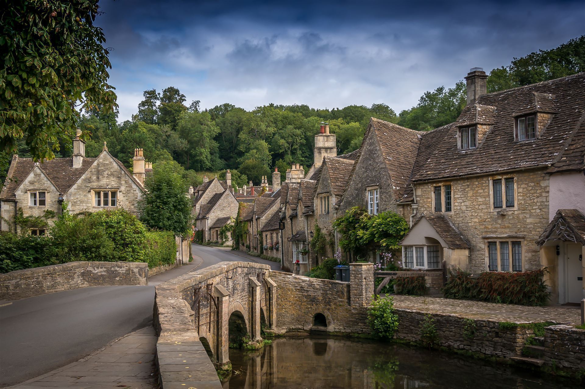 Typische Häuser in Castle Combe