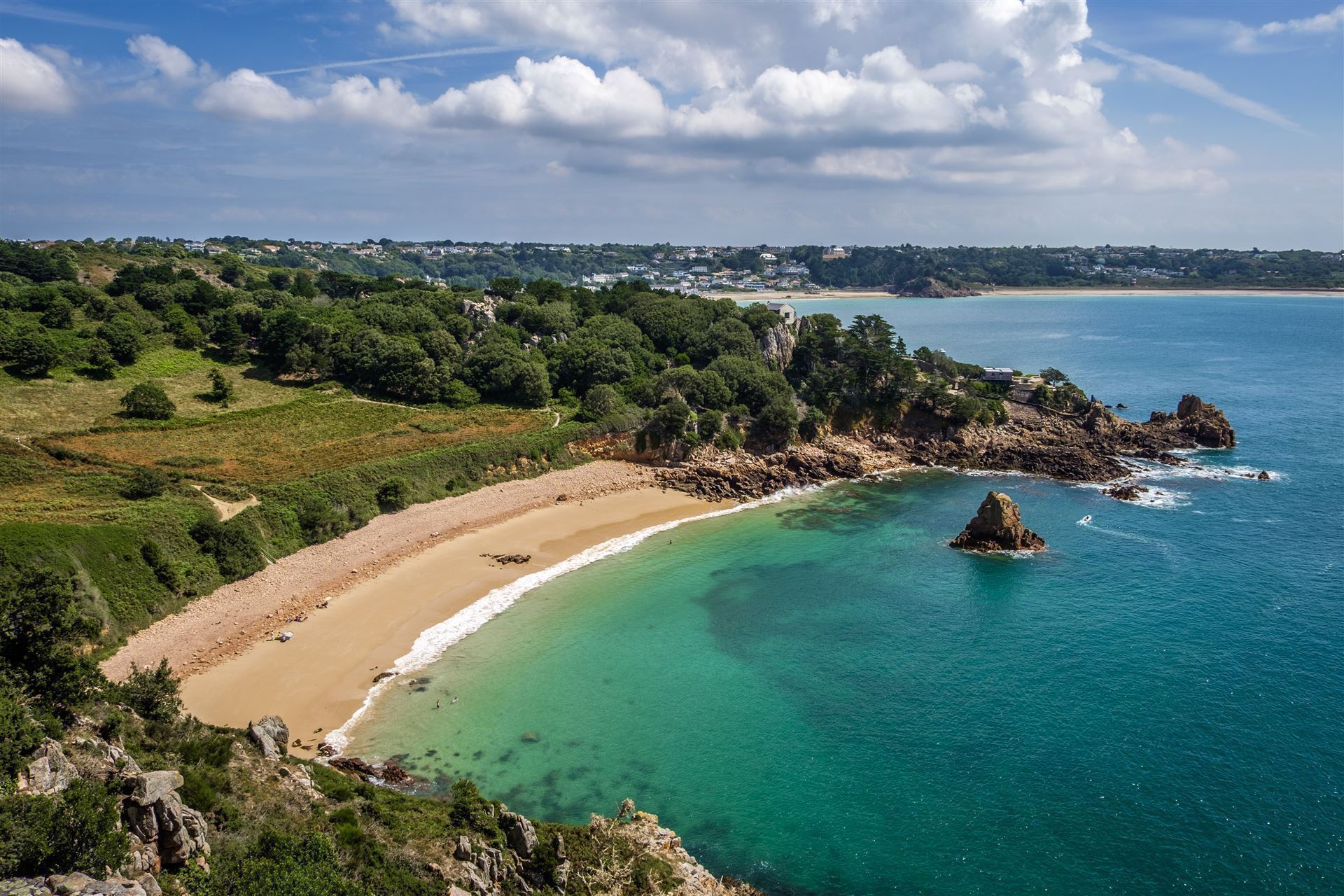 Beauport Beach in St. Aubin auf der Insel Jersey