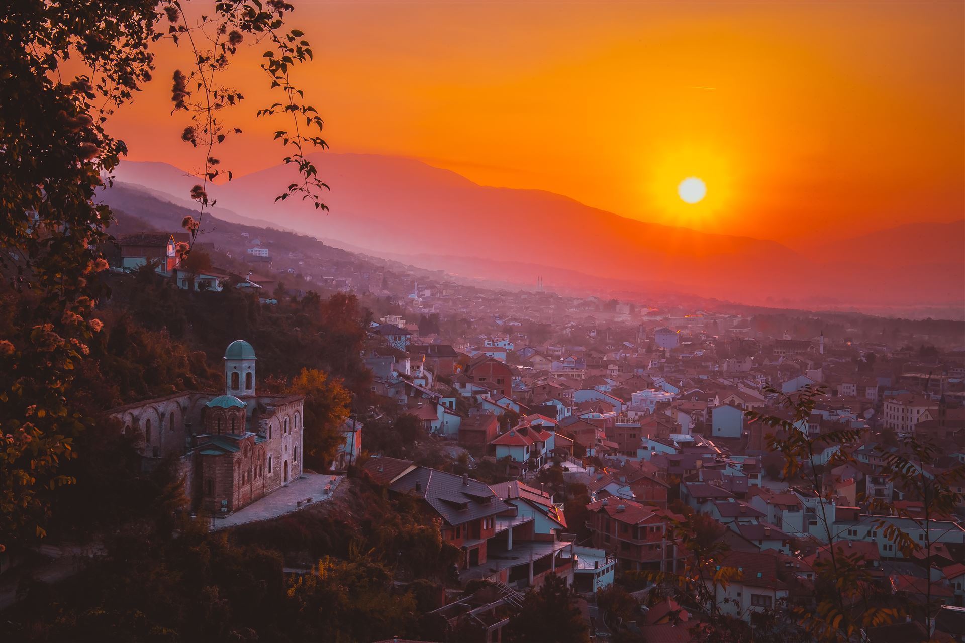 Prizren bei Sonnenuntergang