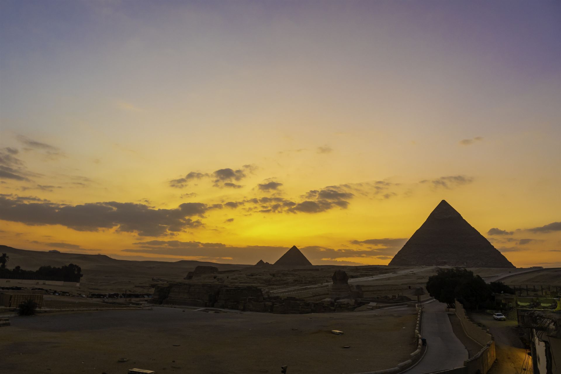Mykerinus Pyramide bei Sonnenuntergang
