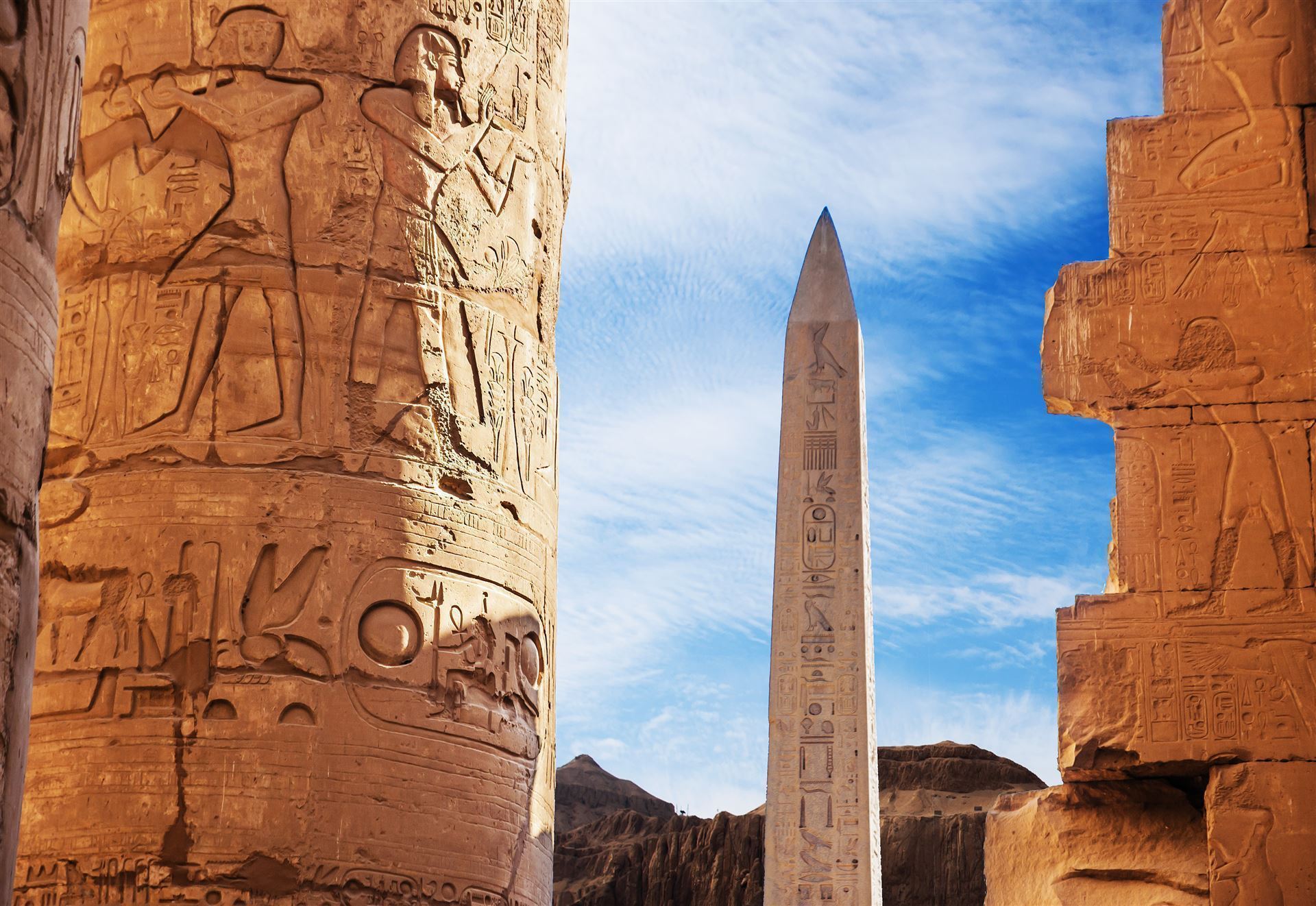Antike Ruinen des Tempels von Karnak