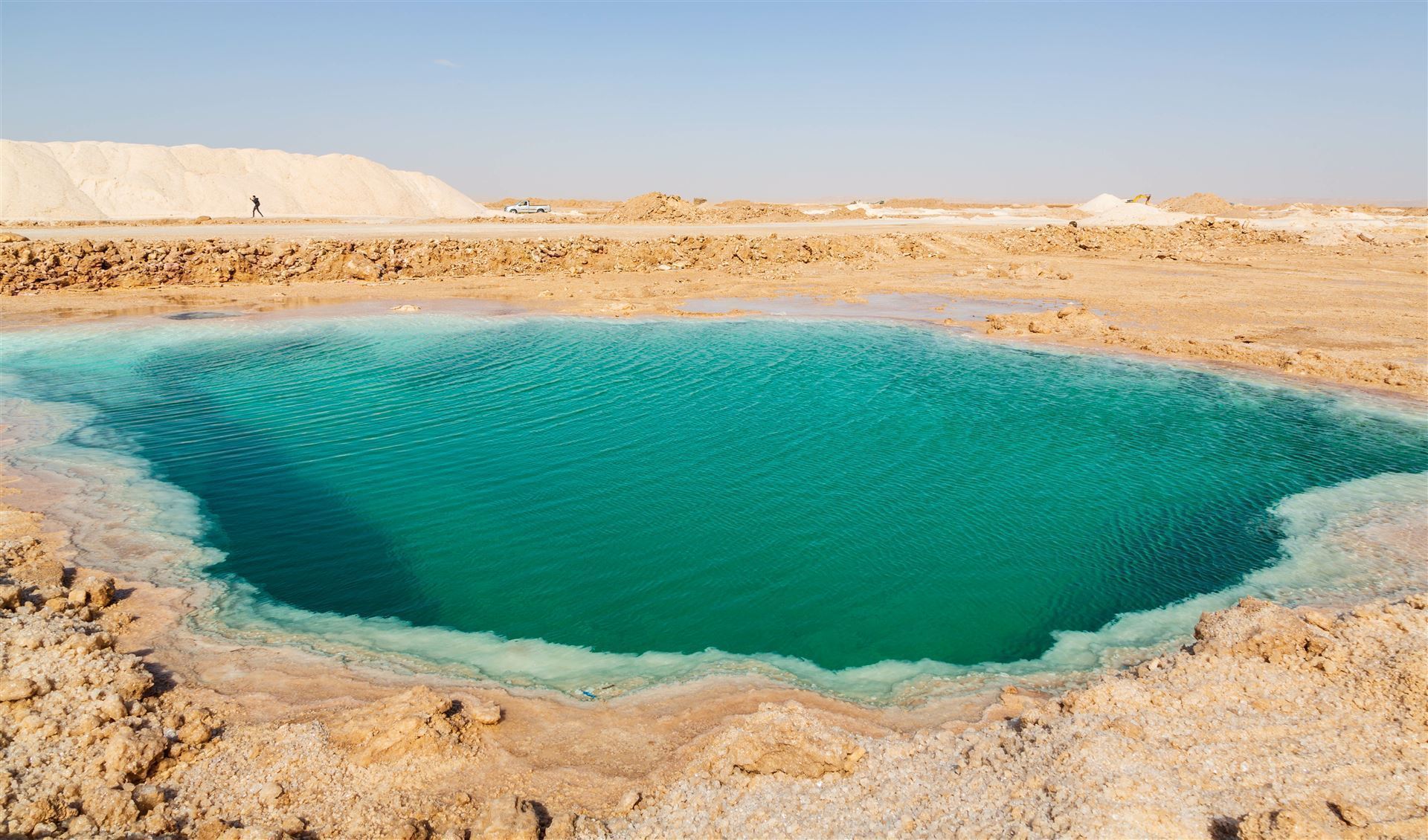 Salzsee in der Nähe der Oase Siwa