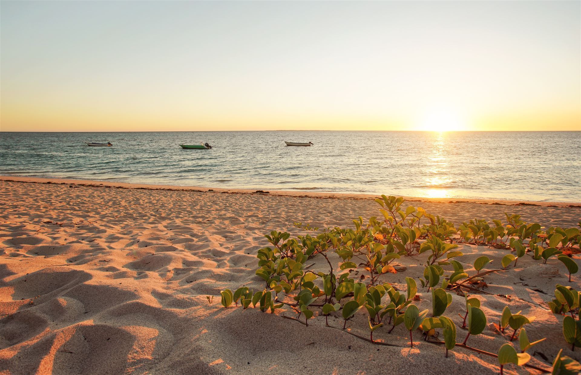 Strand im Sonnenuntergang