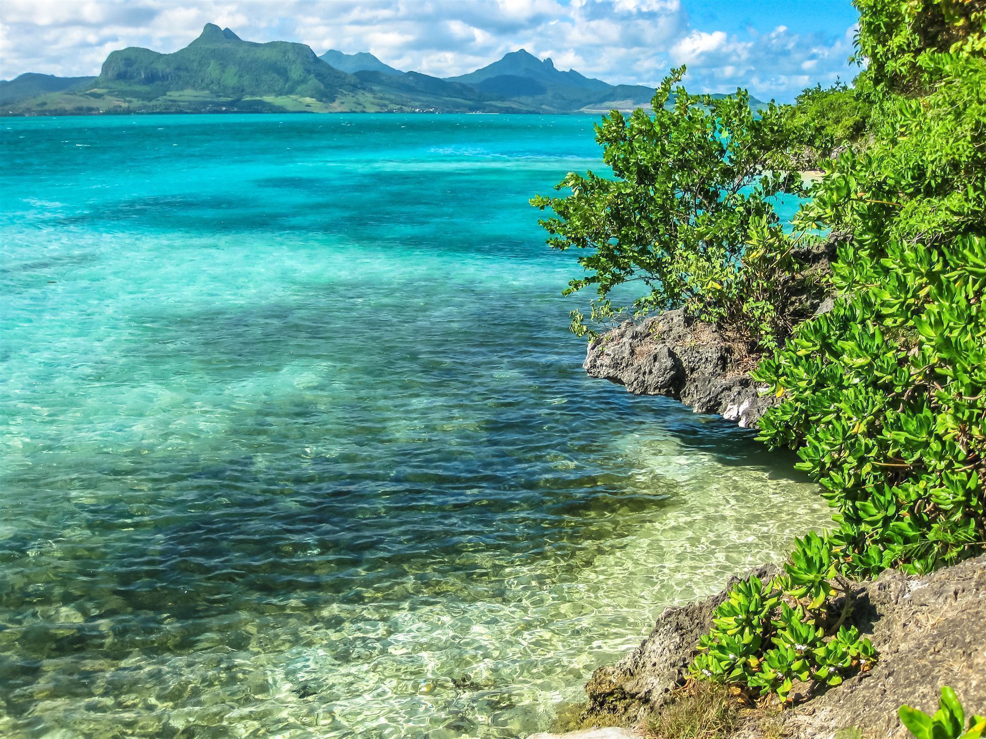 Insel Ile aux Aigrettes Blick aufs Meer