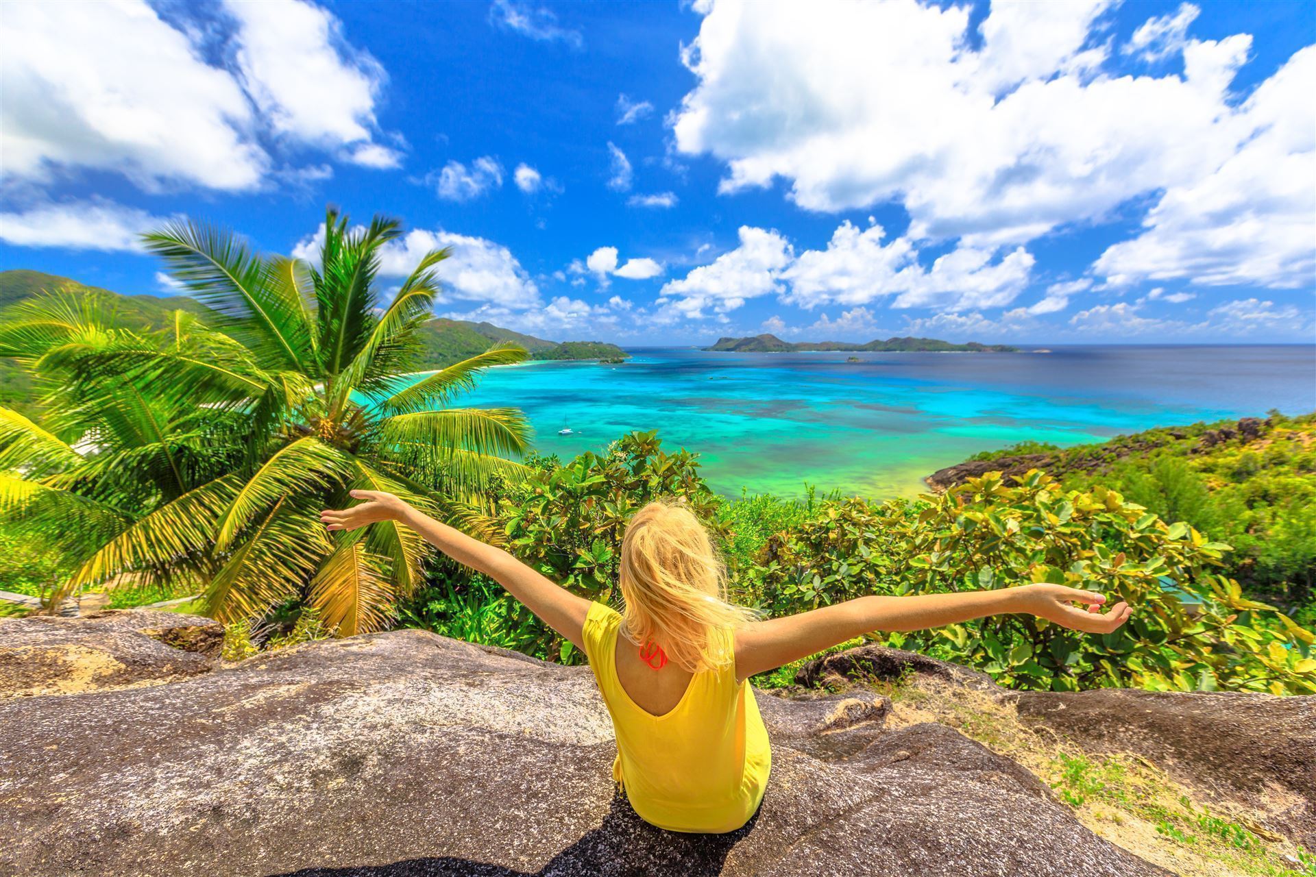 Seychellen Insel Praslin Ausblick