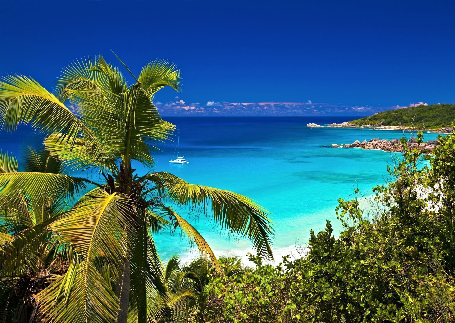 Seychellen Impressionen Strandblick