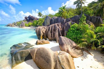 Seychellen La Dique Granitfelsen