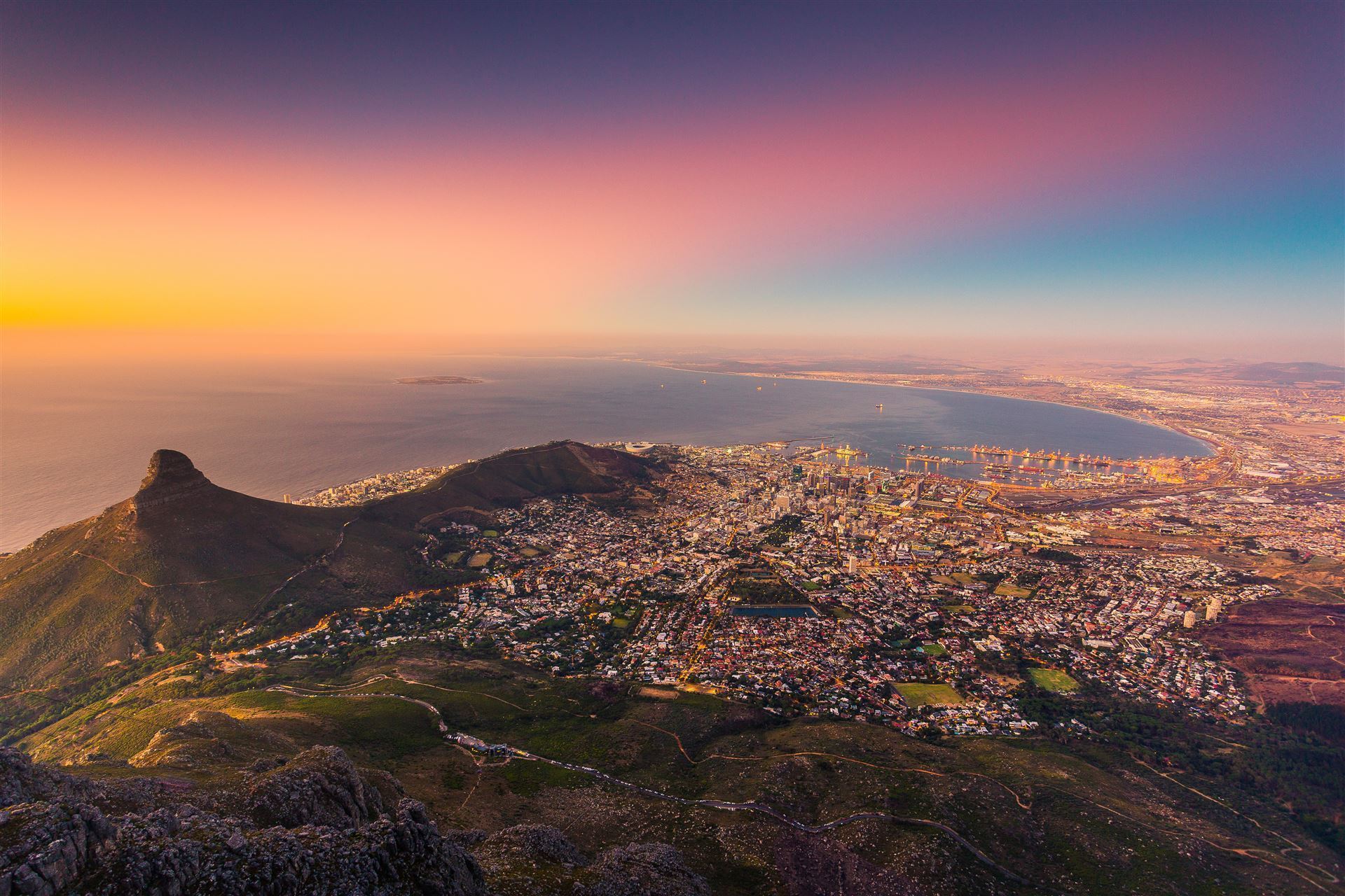 Perfekter Blick über Kapstadt vom Tafelberg