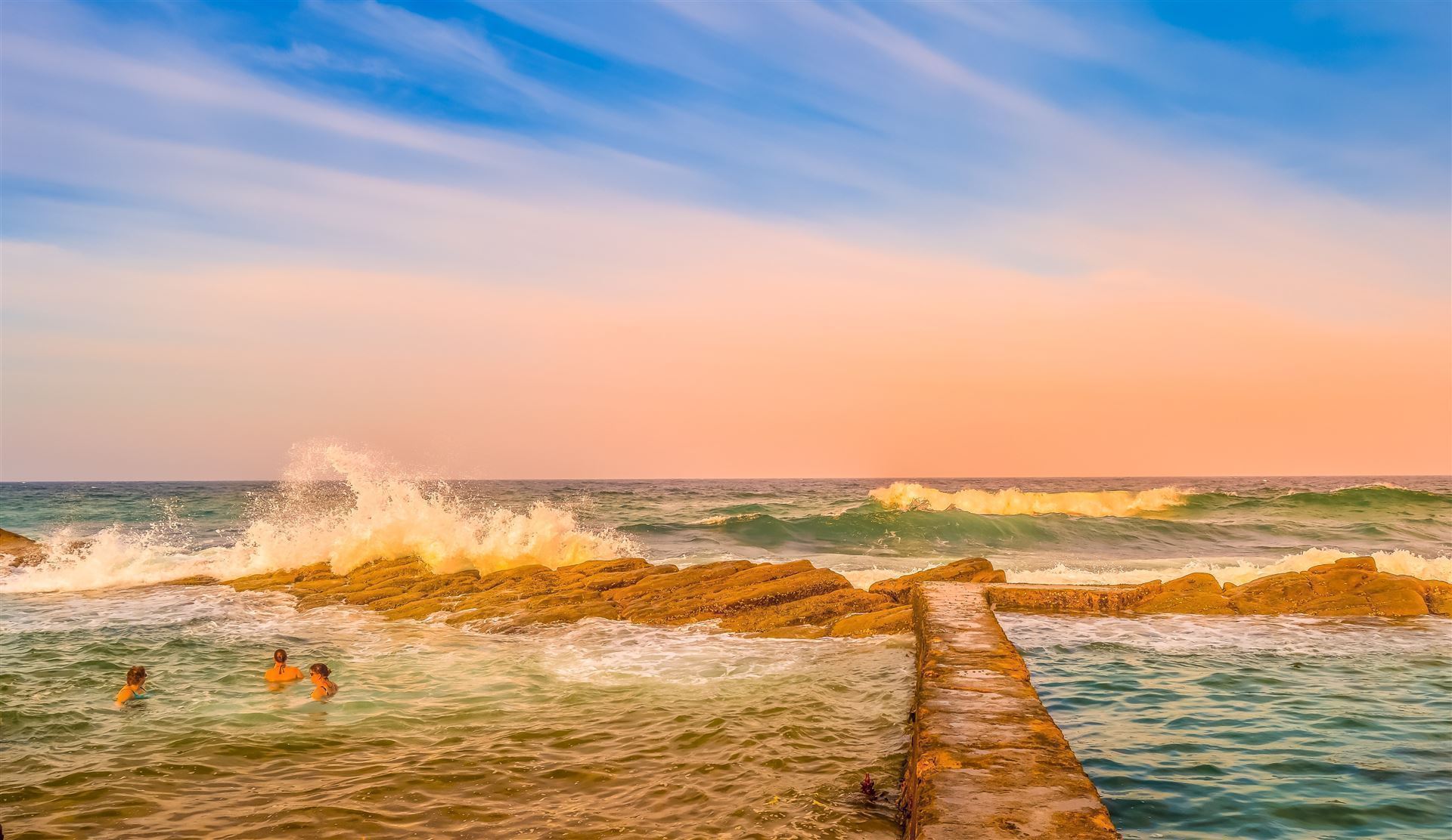 Natürlicher Salzwasserpool in Ballito